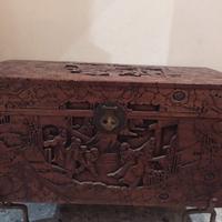 antiquariato cassapanca giapponese  in legno