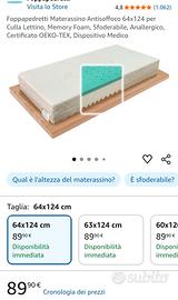 Materasso Foppapedretti  64x124 cm