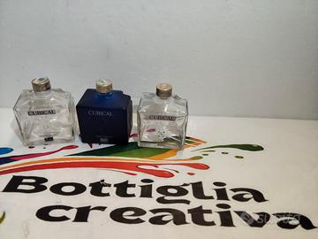 TRIS GIN CUBICAL DIVERSE BOTTIGLIE VUOTE 