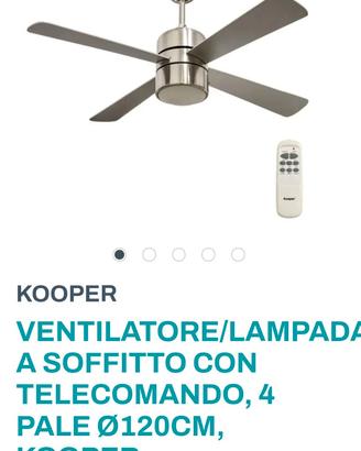Ventilatore soffitto Kooper lampada 2193210 leggi
