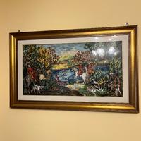 Quadro ricamato a mano grande formato 130x80 – sce