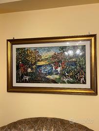 Quadro ricamato a mano grande formato 130x80 – sce