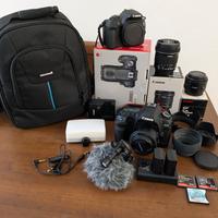 Canon 5D Mark II + 2000d + 3 obiettivi e accessori