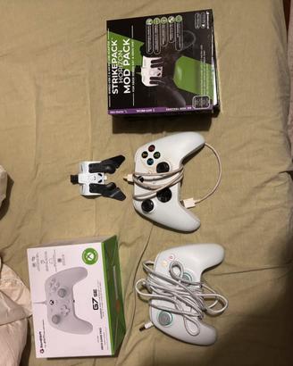 Xbox serie S + gamesir + strickepack