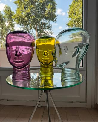 KARE DESIGN tre teste decorattive in vetro