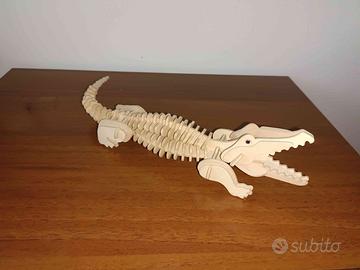 Costruzione Puzzle 3D in Legno Coccodrillo