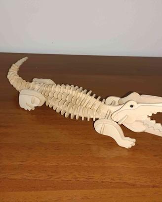Costruzione Puzzle 3D in Legno Coccodrillo