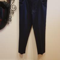  Pantaloni blu sigaretta tg 46 cotone e elastane