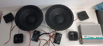 pianale a 3 vie Coral phonocar+amplificatore  			