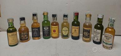 Collezione di 10 bottiglie  mignon di Whisky 