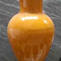 Vaso in terracotta siciliano giallo ocra