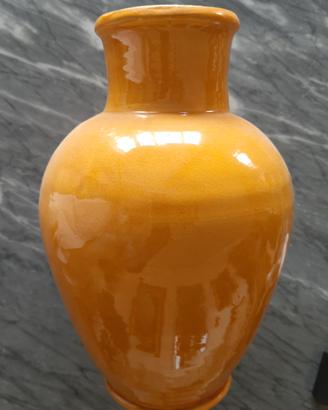 Vaso in terracotta siciliano giallo ocra