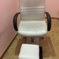 Poltrona pedicure professionale con poggiapiedi re