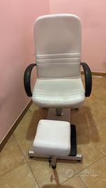 Poltrona pedicure professionale con poggiapiedi re