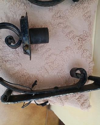 Lampade applique in ferro battuto usate.