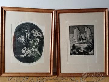 Coppia di stampe d’arte anni 70