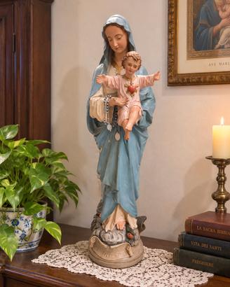 Statua Madonna con Bambino in gesso 