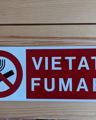 Cartello targa Vietato Fumare metallo.