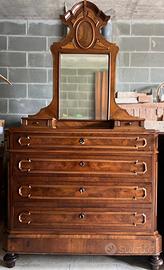 Comó antico inizio ‘900 con specchiera restaurato