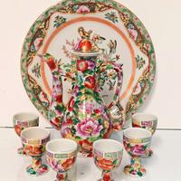 servizio in ceramica cinese famille rose