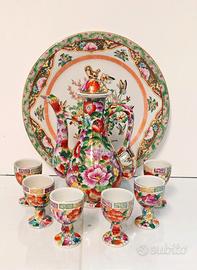 servizio in ceramica cinese famille rose