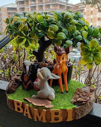 BAMBI  E I SUOI AMICI DIORAMA ARTIGIANALE!