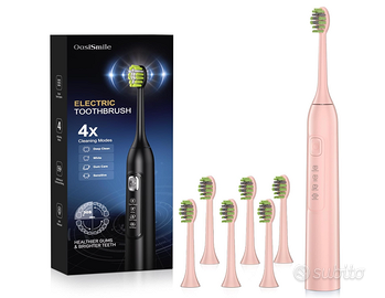 Spazzolino elettrico sonico per adulti 6 testine 4