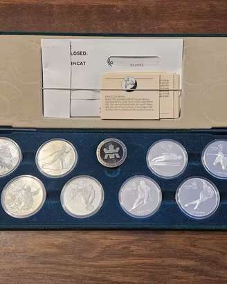 Monete d’argento da 20 Dollari Calgary 1988