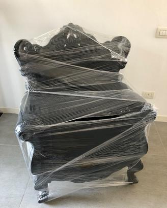 Poltrona nera velluto