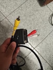 Cavo SCART a 3 RCA con Interruttore IN/OUT - Audio