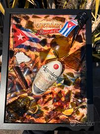 Quadro con bottiglia effetto explosion 💣