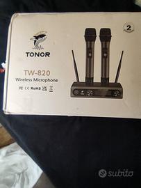 Tonor tw 820 radiomicrofoni dual wireless
