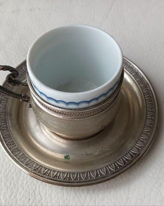 n° 6 Tazzine ceramica argento Richard Ginori