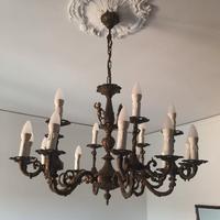 Lampadario in bronzo