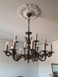 Lampadario in bronzo