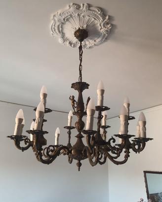 Lampadario in bronzo