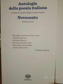 Antologia della poesia italiana. Novecento