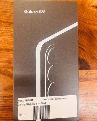 Samsung Galaxy S26 512GB BLACK NUOVO SIGILLATO