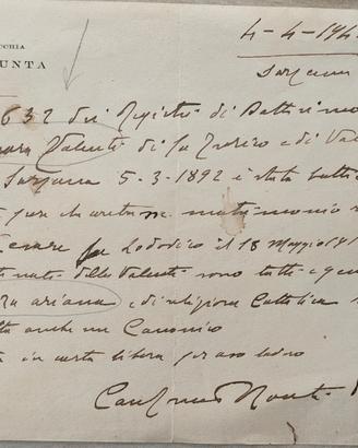  Manoscritto – Cattedrale  S.Maria Assunta Serzana
