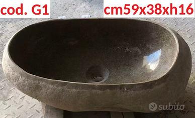 Lavabo lavandino da appoggio pietra/sasso fiume 5