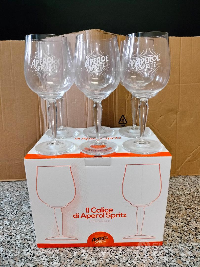 Set 6 Bicchieri Calici Di Vetro Aperol Spritz - Collezionismo In vendita a  Gorizia