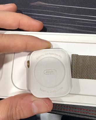 Apple watch serie 8 cassa acciaio oro LTE 45mm