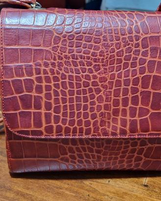 borsa vintage Laura Biagiotti rosso corallo 