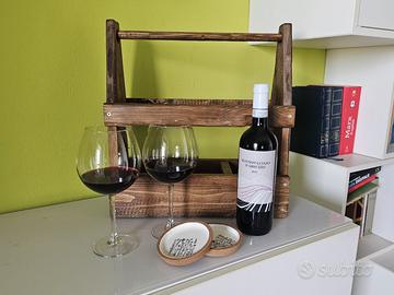 cassetta vino in legno prodotto artigianale.