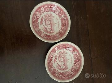 Piattini decorati rossi
