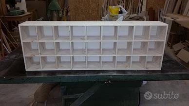 Bacheca Casellario portaoggetti in legno di abete