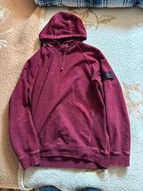 Felpa Stone Island Off-Dye Rosso