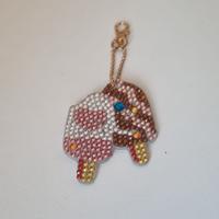 Portachiavi Elefante Strass Colorati - Ciondolo