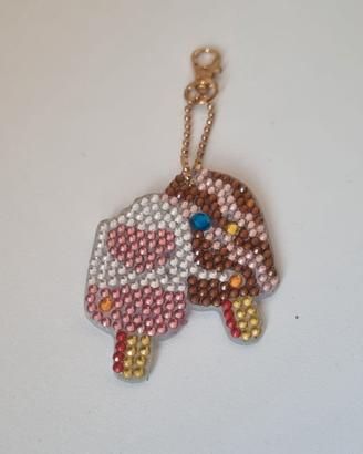 Portachiavi Elefante Strass Colorati - Ciondolo