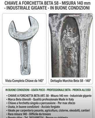 Chiave Beta a forchetta 58-140